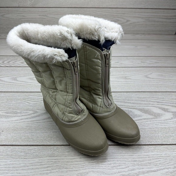 SOREL Quebec Boots Dove Grey ZIpper Closure CANADA by Kaufman Footwear(Read) - Picture 1 of 11